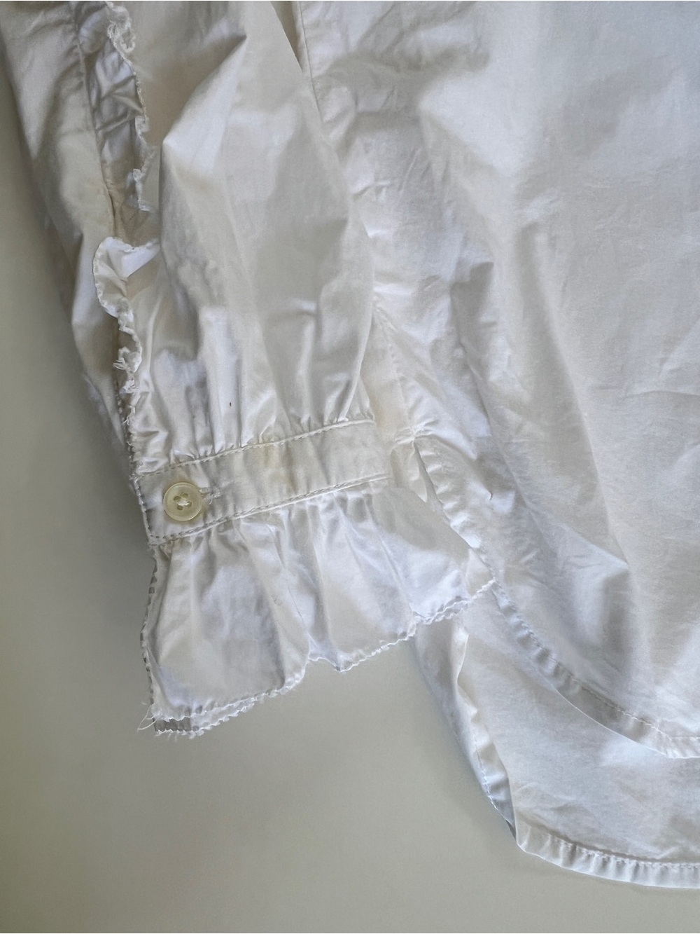 J. Crew White Ruffle-Trim Button Front Shirt - Picture 5 of 12